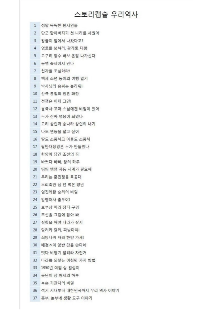 웅진 스토리캡슐 우리 역사 전37권 (상태 좋아요) 이미지