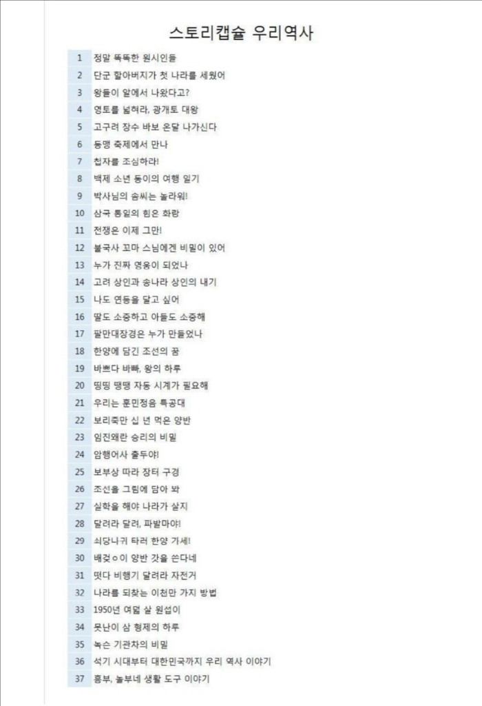 웅진 스토리캡슐 우리 역사 전37권 (상태 좋아요) 이미지