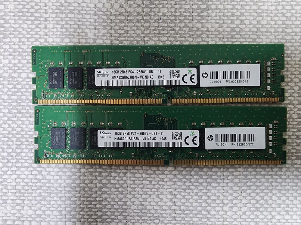 데스크탑용 메모리 램 SK HYNIX DDR4 16GB 2666 MHz 이미지
