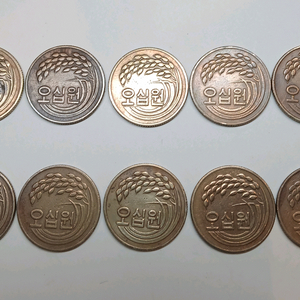 1982년 50원 10개 일괄 이미지