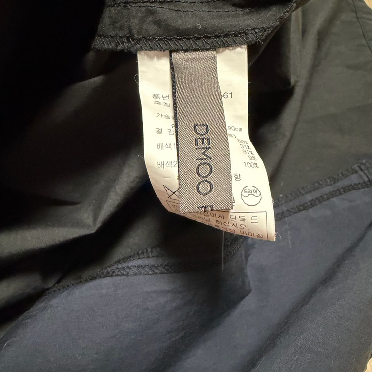 데무 박춘무 바스락 롱 반팔원피스 블랙 플라워프린팅포켓패치언발가오리나일론 이미지