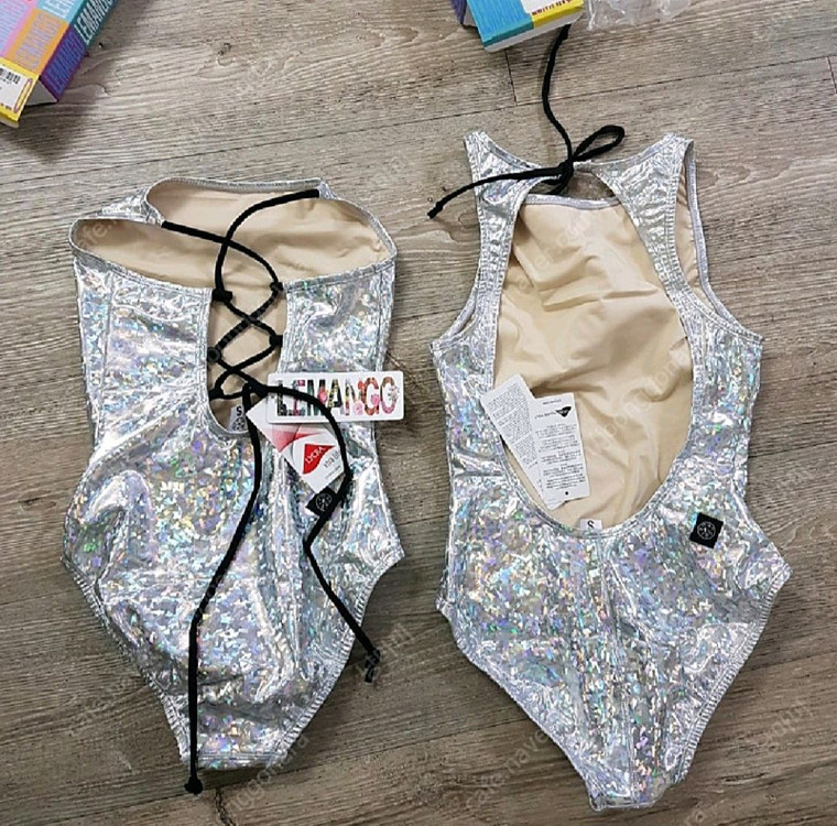 르망고 크리스탈 코르셋 실내수영복 원피스수영복 이미지