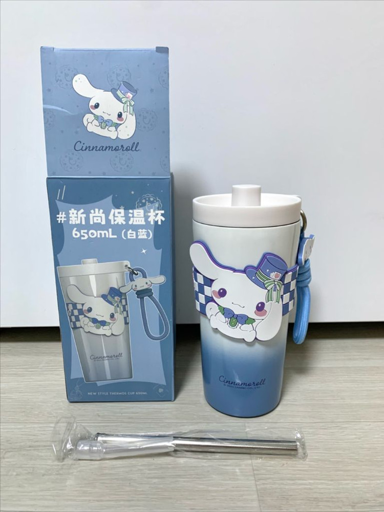 (2개세트할인가) 산리오 시나모롤 텀블러 650ml +슬리퍼 230mm 이미지
