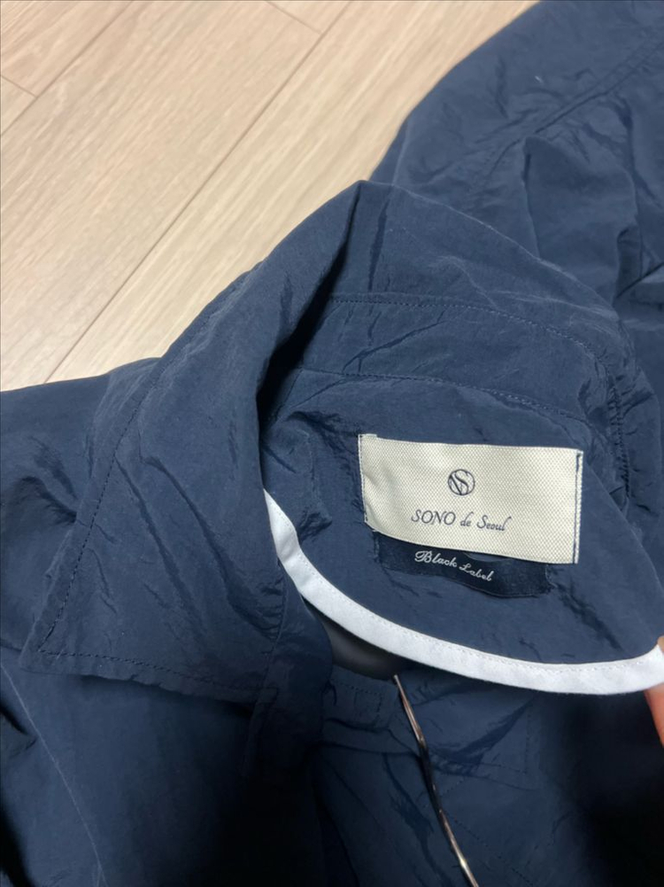 소노드서울 블랙라벨 바스락 썸머 트렌치코트 네이비 간절기 점퍼 야상 바람막이 자켓 맥코트 봄여름 이미지