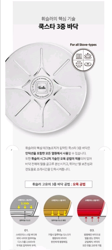 휘슬러 프리미엄 버디 압력솥 1.8L 새제품 이미지