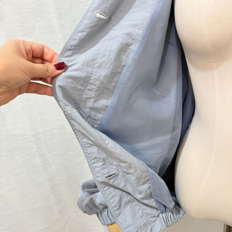메쉬안감 블루 바스락 나일론 자켓 블루종 점퍼 4533 이미지