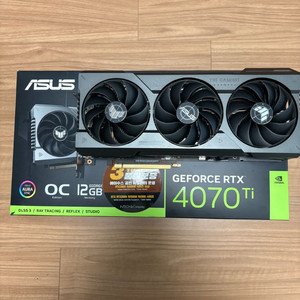 ASUS TUF 게이밍 RTX 4070Ti 그래픽카드 이미지