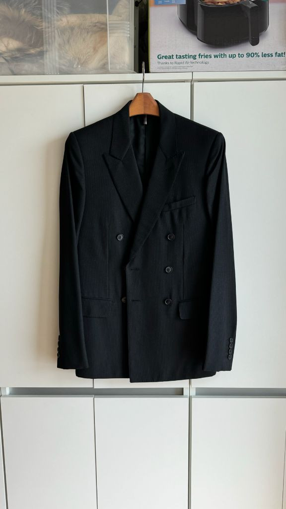 디올옴므 DIOR HOMME 정장 슈트 신사 정품 새상품 테일러링 맞춤 더블 기본 헌트맨 제냐 아르마니전체안감활용도 이미지