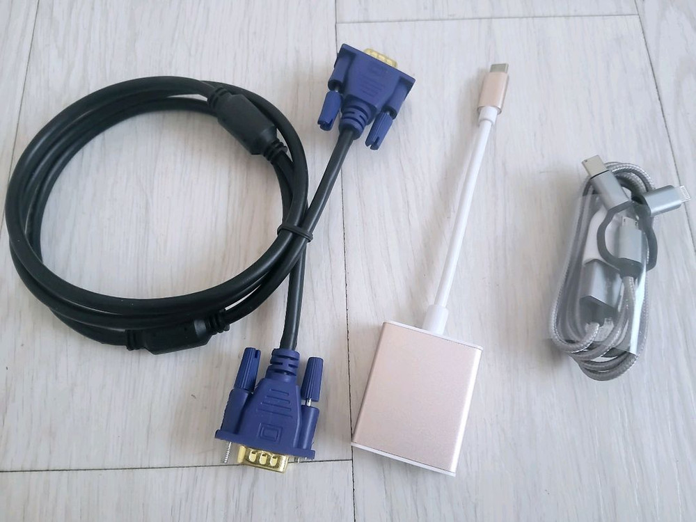VGA케이블/ USB-C to VGA 어댑터/ 3in1 멀티 충전 케이블 이미지