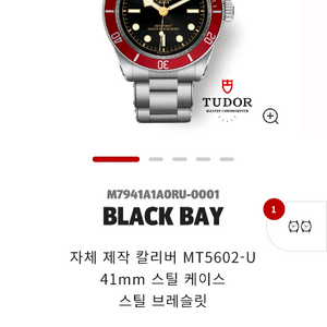 튜더블랙베이 버건디 41미리 판매,교환 이미지