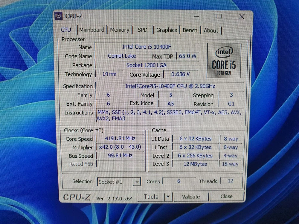인텔 코어 i5-10400F CPU 쿨러별도 이미지