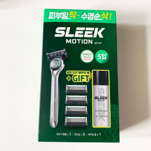 슬릭 모션 면도기 기획 (핸들+5입날+쉐이빙폼) 이미지