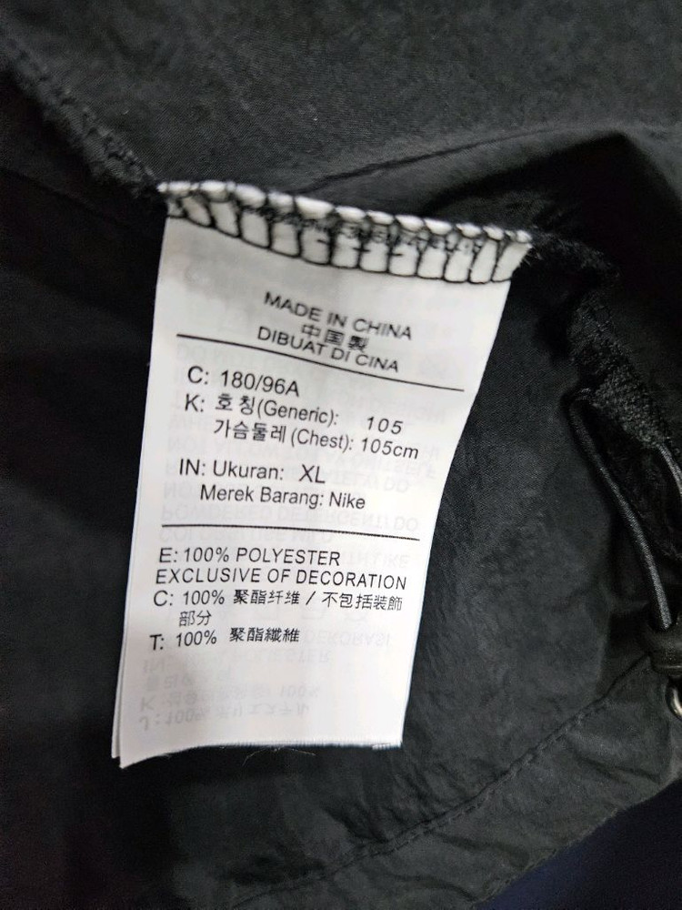 나이키 자수 블랙 남성 슬림핏 100~105 바스락 바람막이 후드집업 자켓 이미지