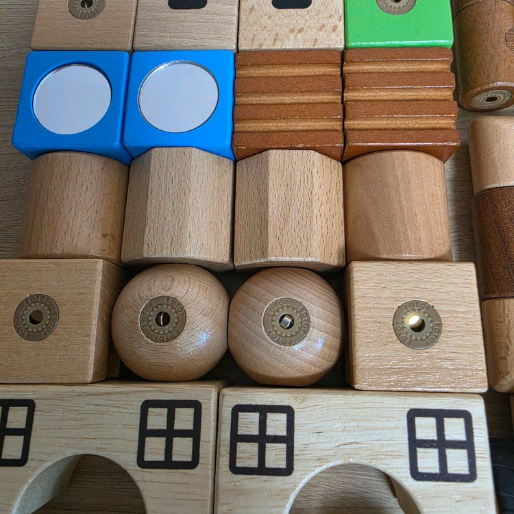 <<리뉴얼모델 완벽구성>> 키즈스콜레 크리에이티브7 원목자석블럭 키즈스콜레블럭 이미지