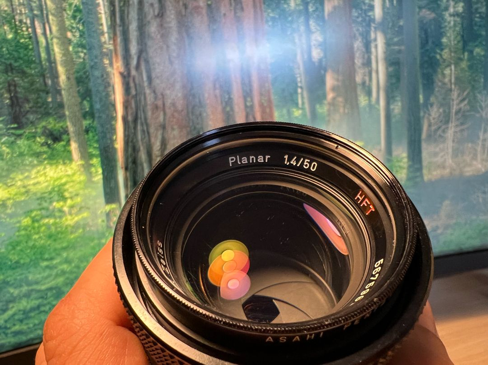 칼 자이스(Carl Zeiss) Planar 50mm f1.4 올림푸스 마이크로포서드 어댑터 포함 이미지