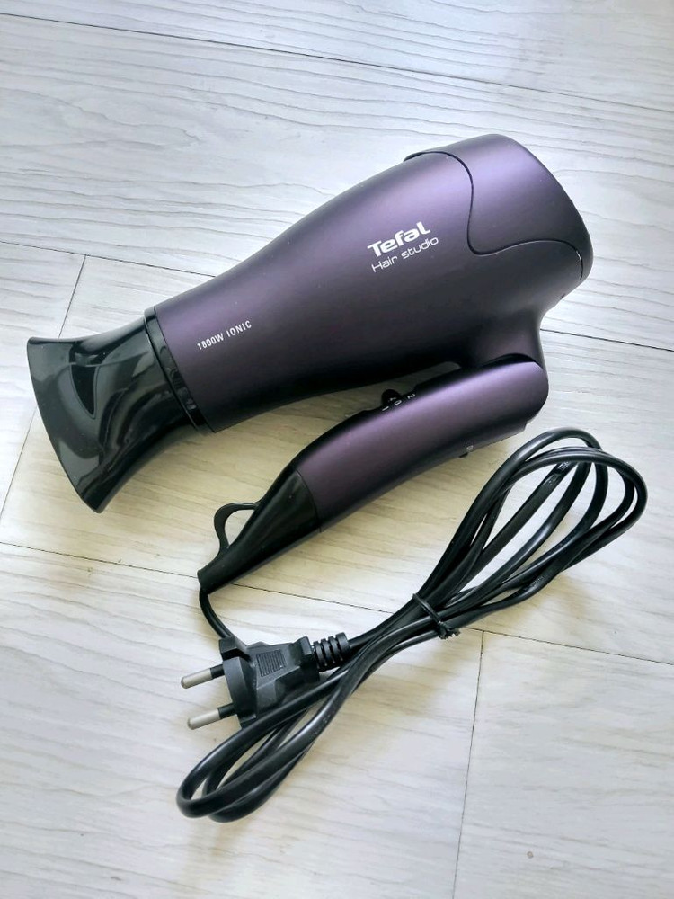 [새제품]테팔 뷰티 접이식 헤어드라이기 1800W 퍼플 이미지