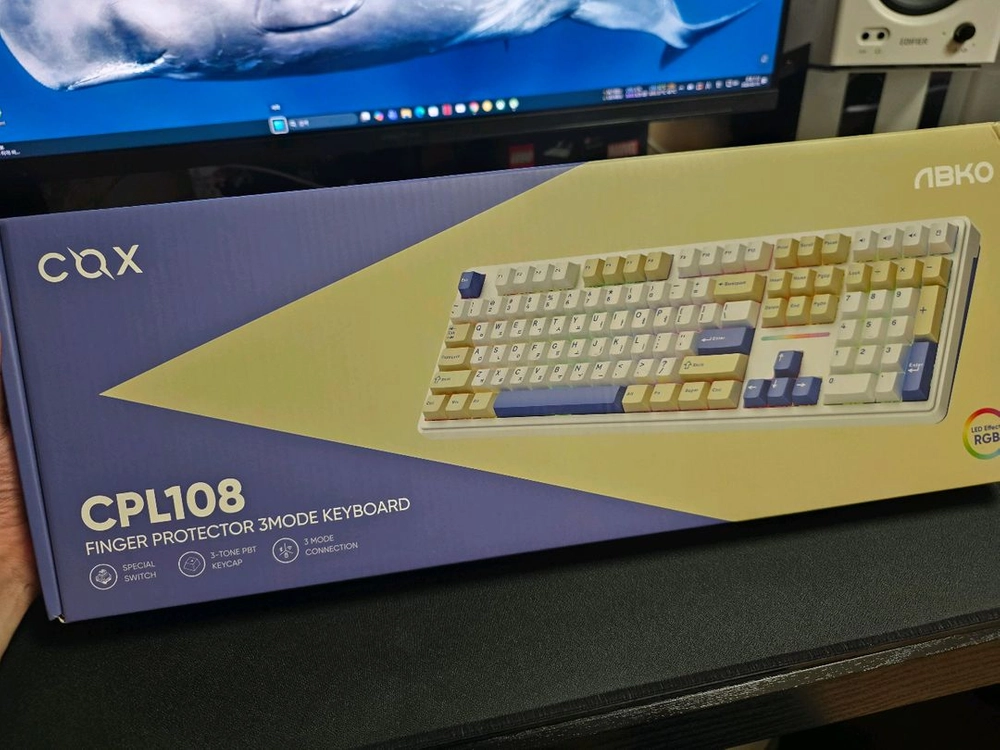 콕스 키보드 유무선 HMX 핑거 프로텍터 풀배열 CPL108 덕킹축 이미지