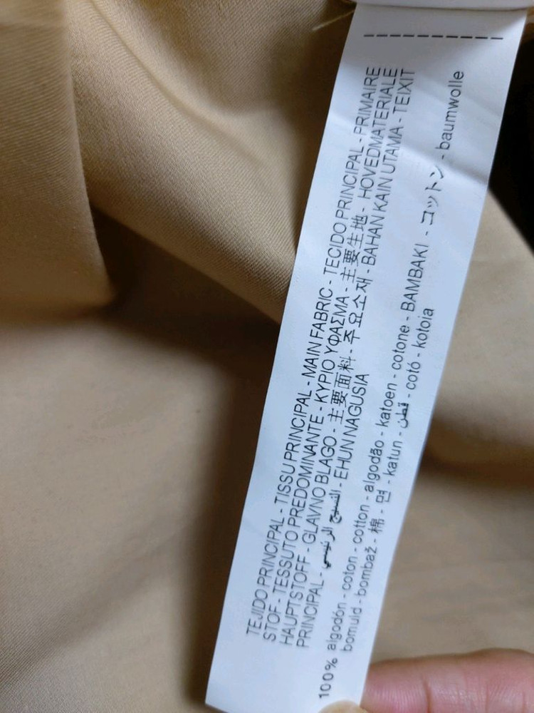 자라 롱베이지원피스 55-66 옆라인화이트쉬폰 이미지