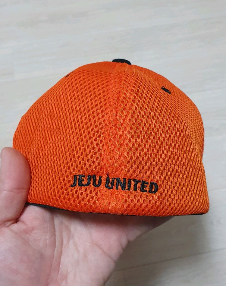 제주 유나이티드 모자.여성 프리.제주Fc 모자 주황 볼캡 굿즈 이미지