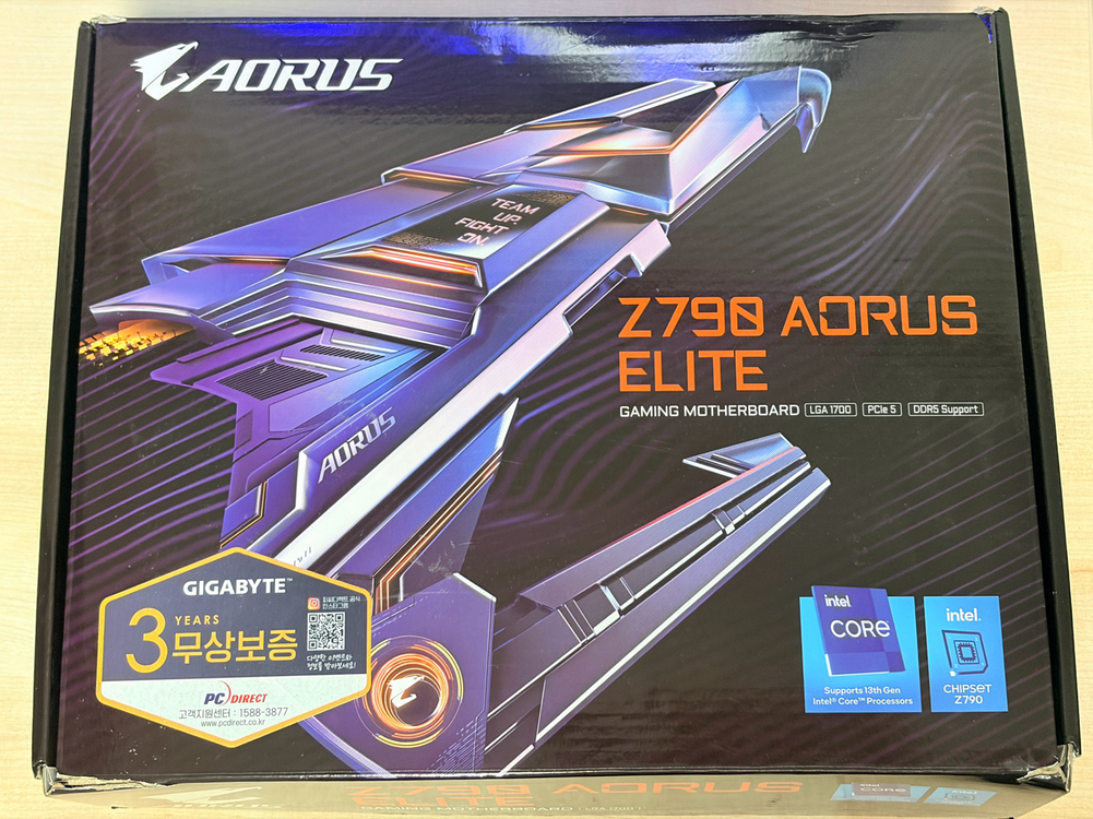 인텔 i7-13700K CPU & 기가바이트 Z790 AORUS ELITE 메인보드 이미지
