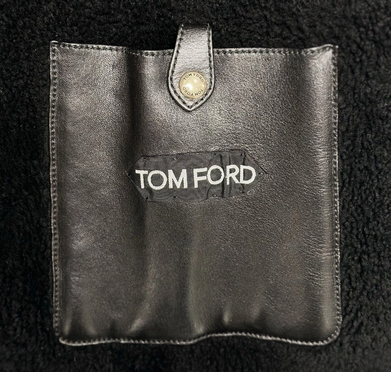 [50] TOMFORD 톰포드 더플 무스탕 롱코트 블랙 이미지
