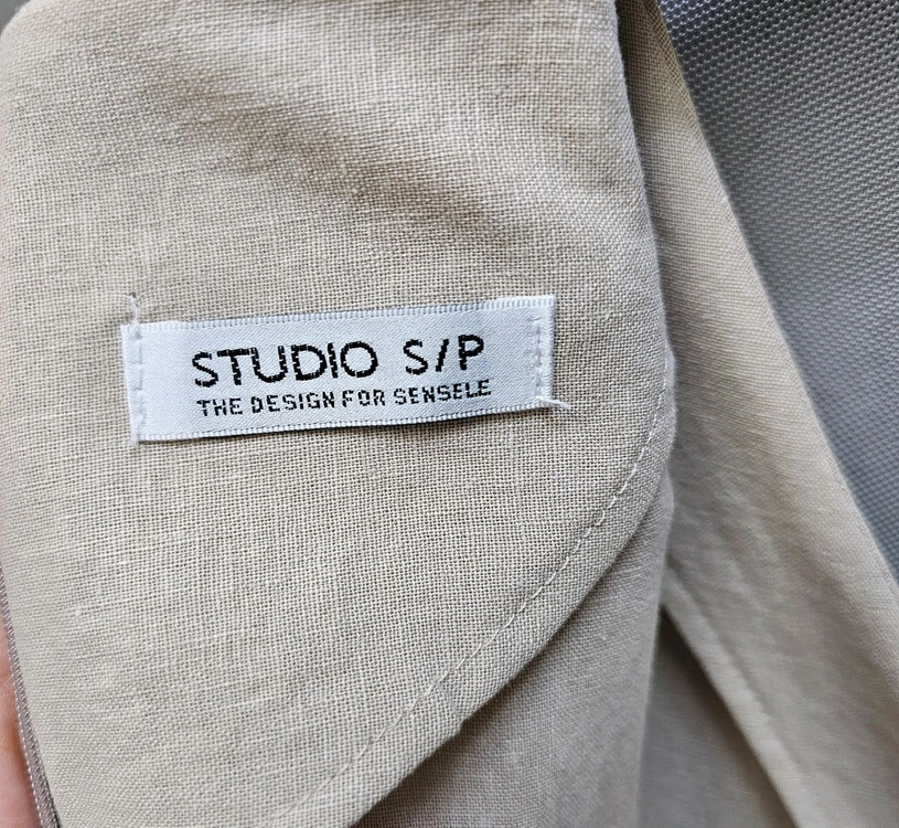 STUDIO S/P 베이지 셔링퍼프 언발 롱원피스 이미지