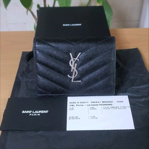 입생로랑 생로랑 반지갑/지갑 블랙 정품S급(감정O)구찌프라다루이비통디올고야드샤넬셀린느보테가생로랑발렌시아가버버리가방 이미지