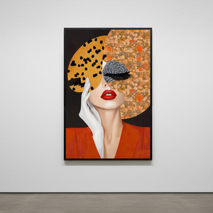 감정의 베일 그림 액자 팝아트 인테리어소품 여성그림 인물액자 대형 고급스러운 모던 거실 벽걸이 장식용 디자인 홈스타 이미지