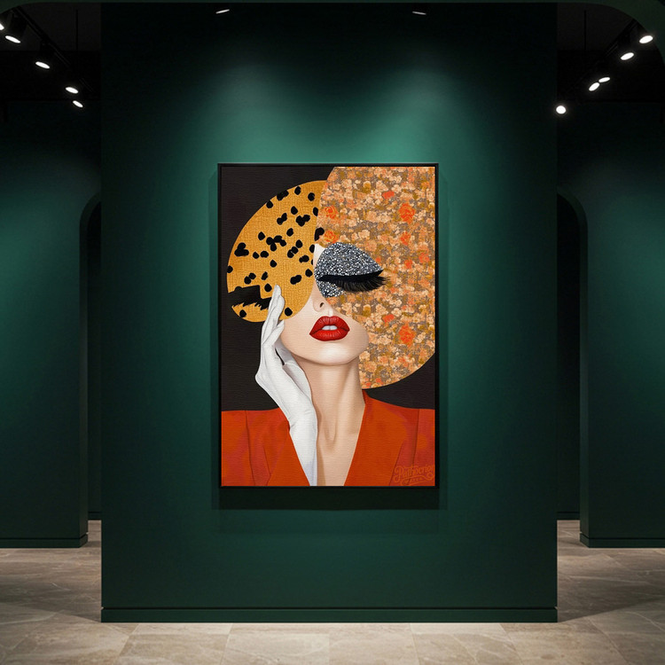 감정의 베일 그림 액자 팝아트 인테리어소품 여성그림 인물액자 대형 고급스러운 모던 거실 벽걸이 장식용 디자인 홈스타 이미지