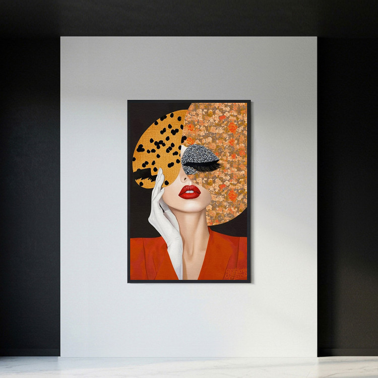 감정의 베일 그림 액자 팝아트 인테리어소품 여성그림 인물액자 대형 고급스러운 모던 거실 벽걸이 장식용 디자인 홈스타 이미지