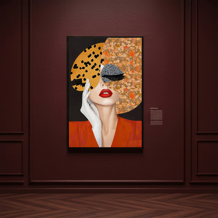 감정의 베일 그림 액자 팝아트 인테리어소품 여성그림 인물액자 대형 고급스러운 모던 거실 벽걸이 장식용 디자인 홈스타 이미지