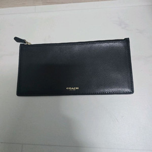 코치 블랙 파우치 지갑 이미지