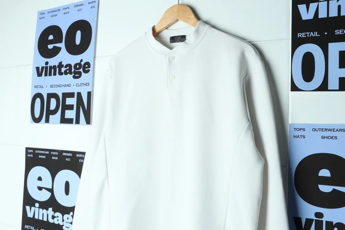 (L-XL) 브랜드빈티지 긴팔티셔츠 기능성 화이트 이미지