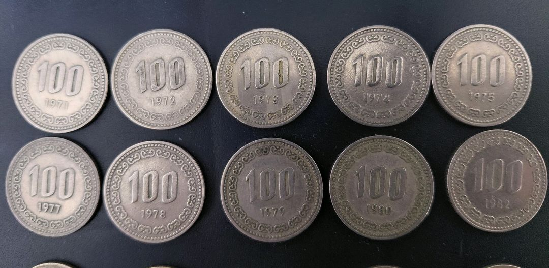 구도안 100원. 50원(1971년~1982년)세트 이미지