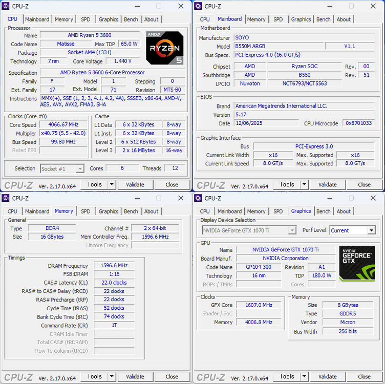 라이젠 3600, 1070Ti, 16GB, 512GB NVMe 게이밍 컴퓨터 조립 PC 이미지