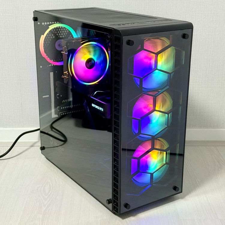 라이젠 5600, RTX 3080, 32GB 램, 2TB NVMe 게이밍 컴퓨터 조립 PC 본체 이미지