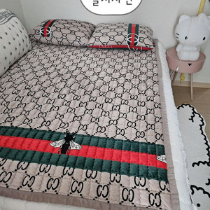 이불 패드 베개커버 극세사 차렴이불 구찌 로고 이불 침구세트 K킹 이불 퀀사이즈 #새상품# 이미지