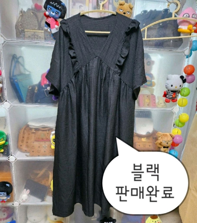 잠옷 민트 짱구 복숭아 체리 체크 크린 잠옷 원피스 롱원피스 리본 블랙 하트 곰돌이 윈피스 11종 빅사이즈#새상품# 이미지