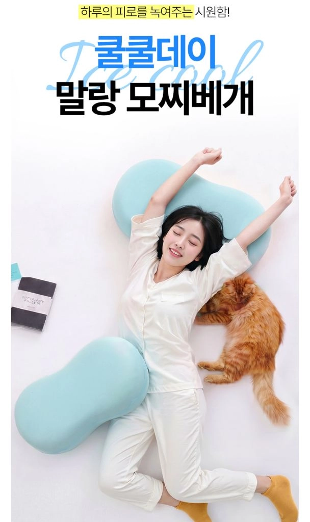 미개봉. 쿨쿨데이 아이스 말랑 모찌베개 메모리폼 냉감 숙면 베개(+커버) 이미지
