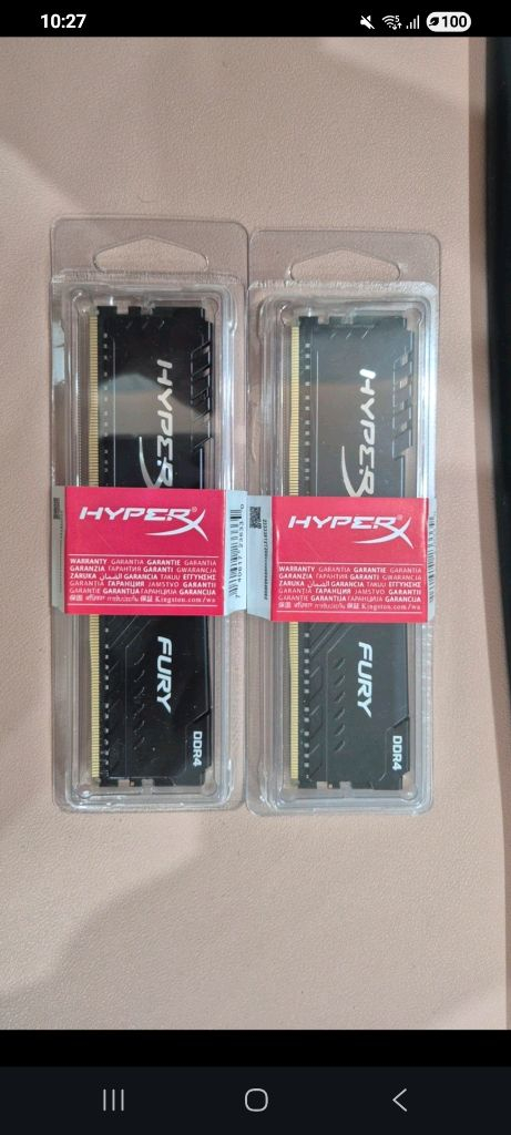 킹스톤 퓨리 하이퍼 X DDR4 8GB 2X 16GB 이미지