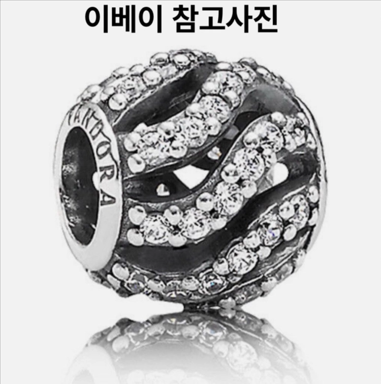 PANDORA 판도라 실버 파베 팔찌참 이미지