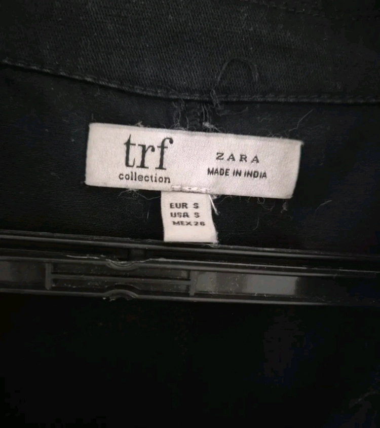 ZARA자라xTRF 트러커자켓 꽃자수 블랙 여성 이미지