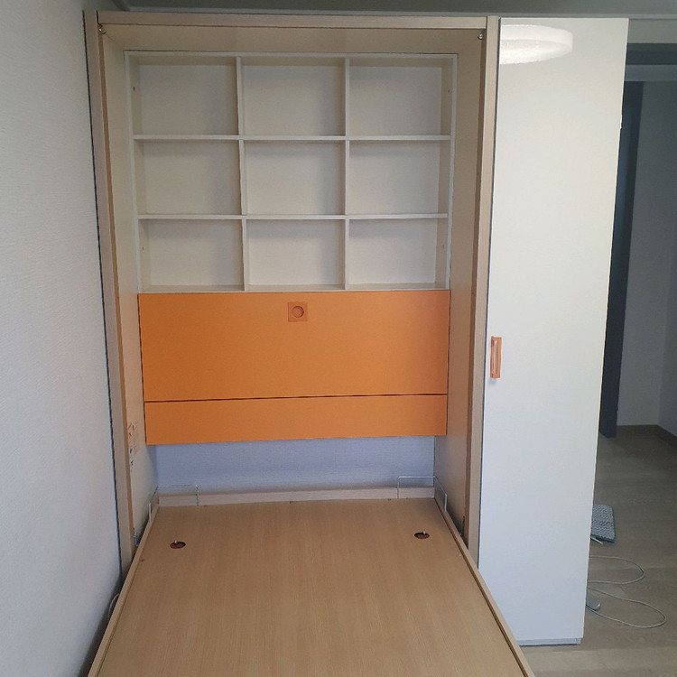 오른가구 전동 접이식 SS 슈퍼싱글 침대(폴딩침대) 세로형 이미지