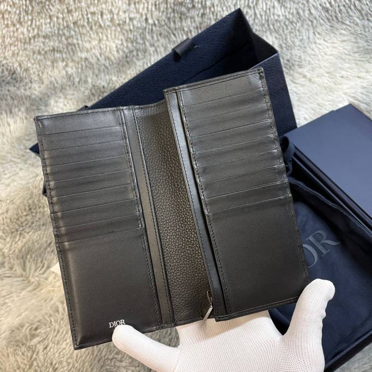 디올 오블리크 새들 장지갑 블랙 이미지