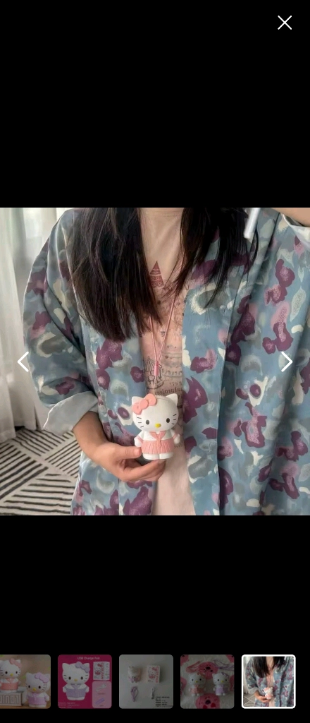 헬로키티 목걸이형 선풍기 이미지