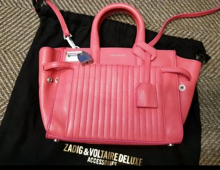 Zadig & Voltaire 핑크 가죽 토트백 이미지