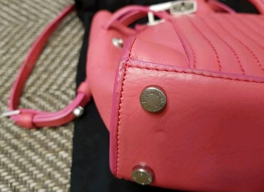 Zadig & Voltaire 핑크 가죽 토트백 이미지