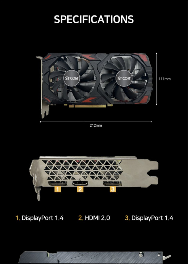 RX 580 게이밍 그래픽카드 이미지