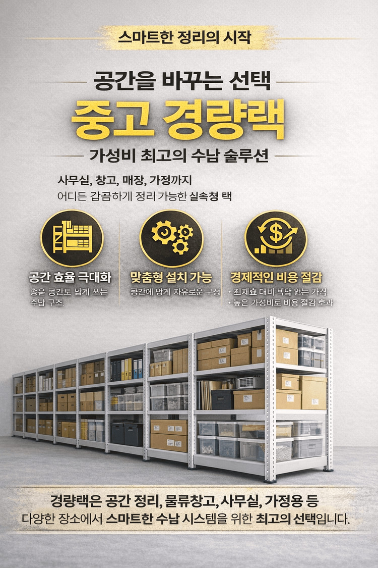 중고 경량랙, 중량랙, 철제선반 저렴하게 판매합니다. 이미지