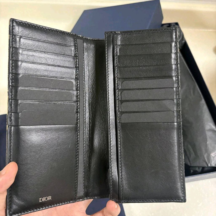 [정품/풀구성] 디올 오블리크 장지갑 베이지 이미지